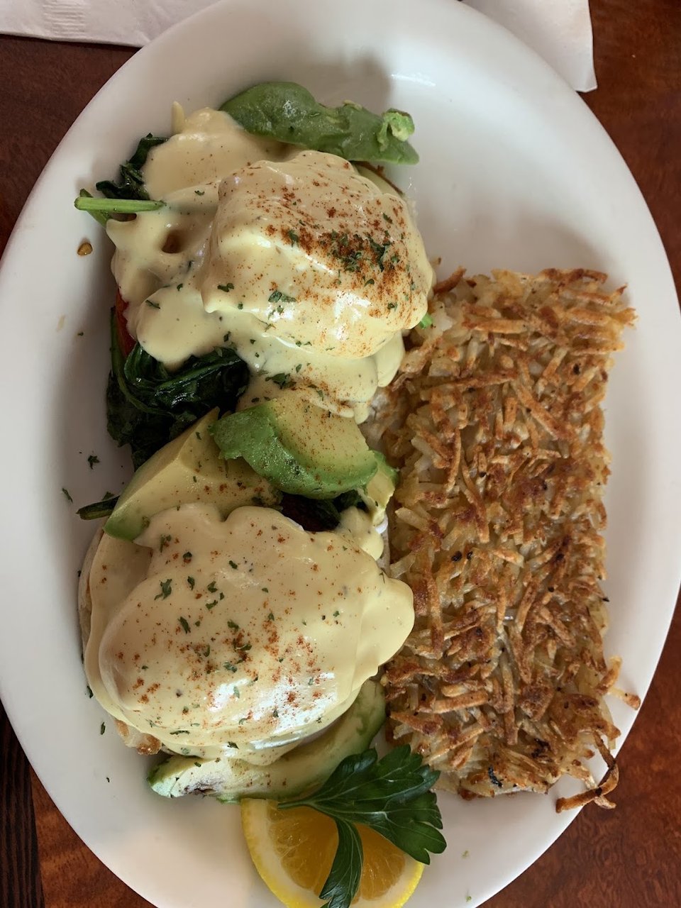 Simple American café menu with brunch items.